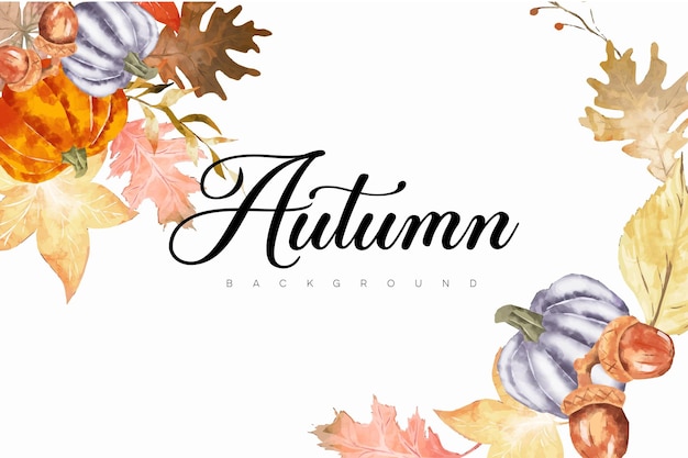 Autumn watercolor background