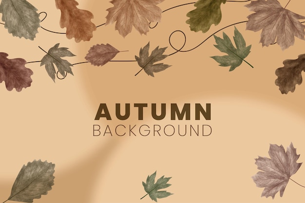 Autumn watercolor style background