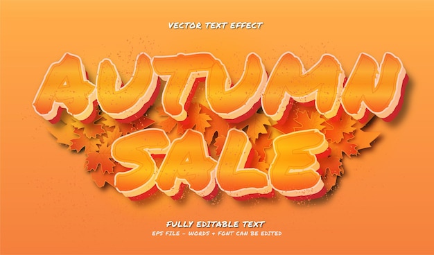 Autumn with modern style editable text effect