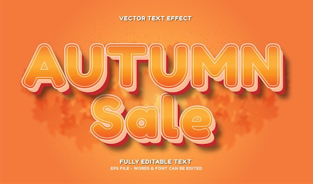 Autumn with modern style editable text effect