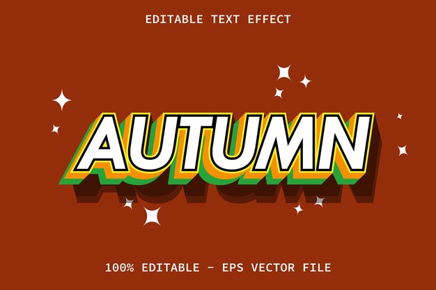 Autumn With Modern Style Editable Text Effect