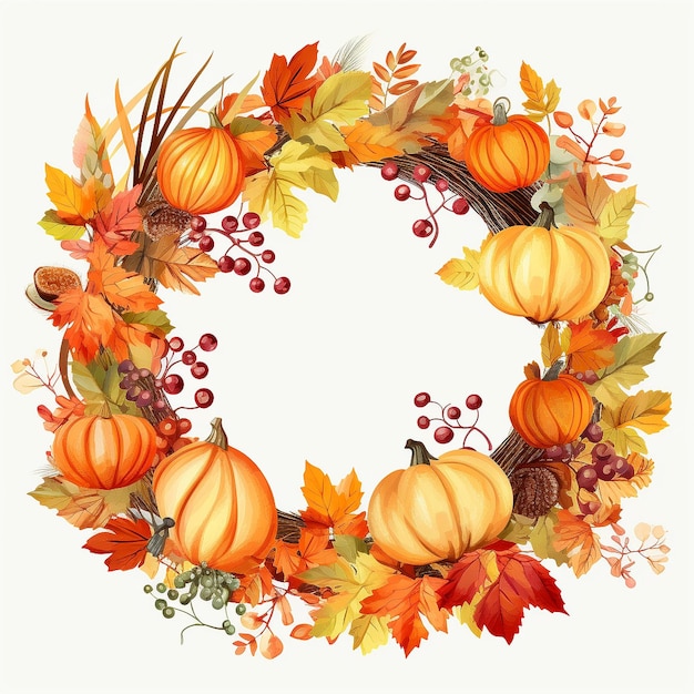 Vector autumn wreath