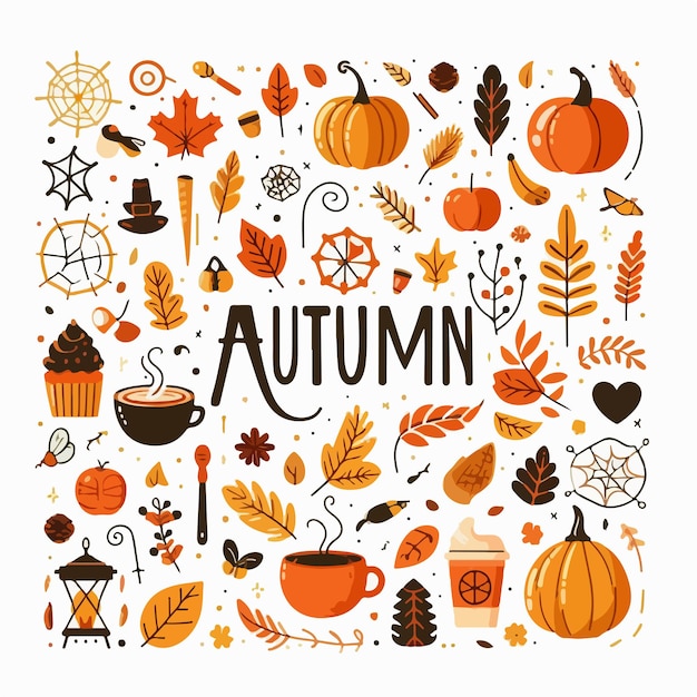 Vector autumnthemed images