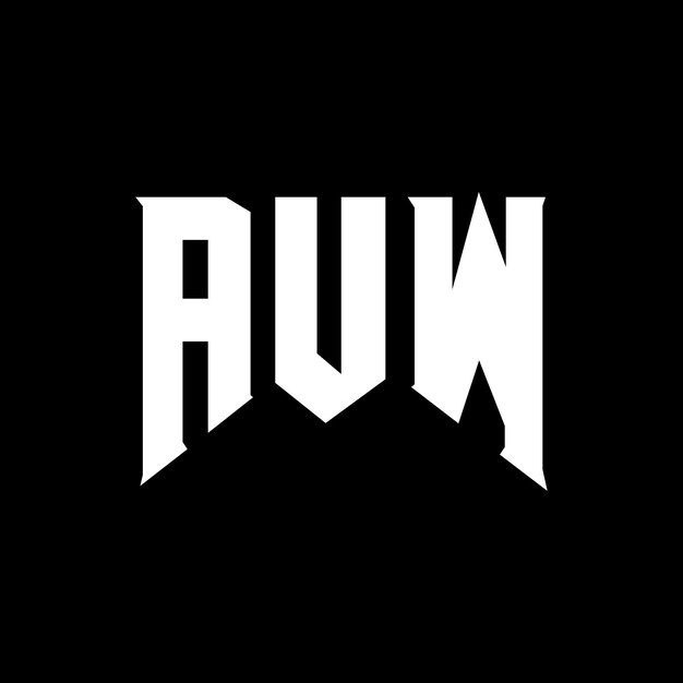기술 회사 AUW의 글자 로고 디자인 검은색과 색 색 조합 AUW 로고 AUW 터 AUW 디자인 AUW 아이콘 AUW 알파 AUW 타이포그래피 로고 디자인