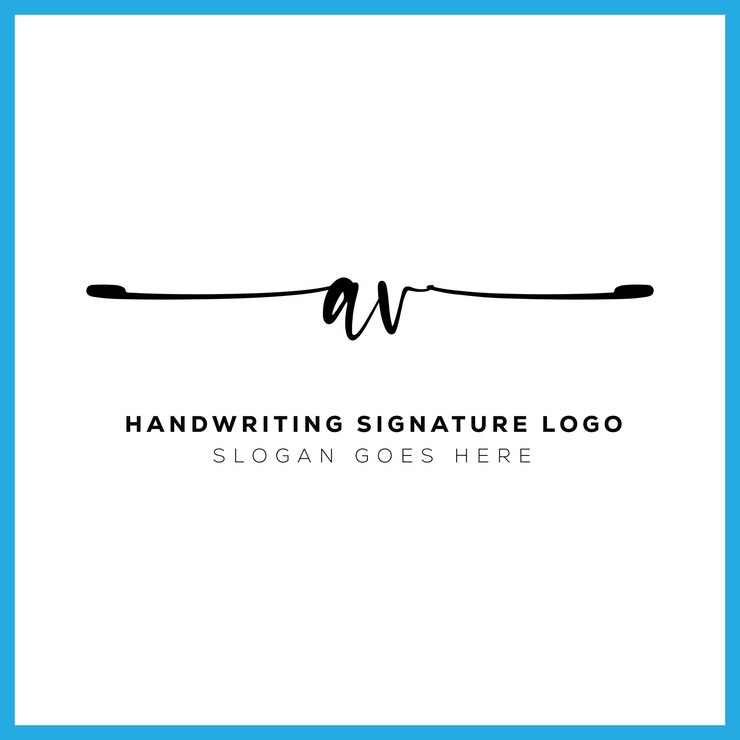 Vector av handwriting signature logo design av letter real estate beauty photography letter logo