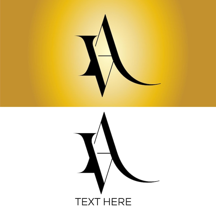 वेक्टर av initial letter logo design icon , creative , black