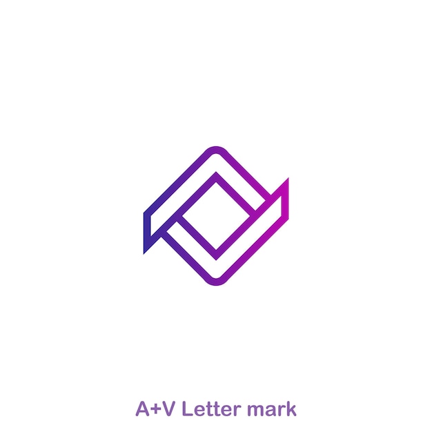 AV moderne letter mark pictogram logo ontwerp