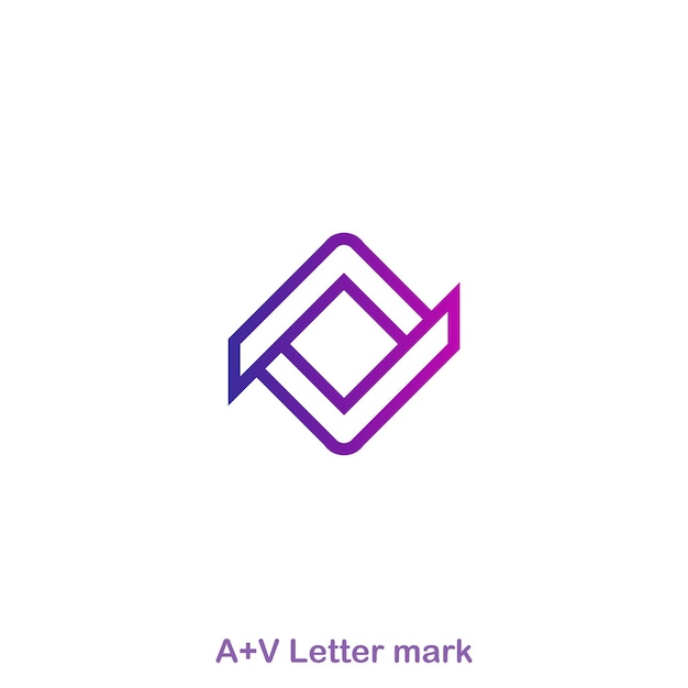 Av moderne letter mark pictogram logo ontwerp