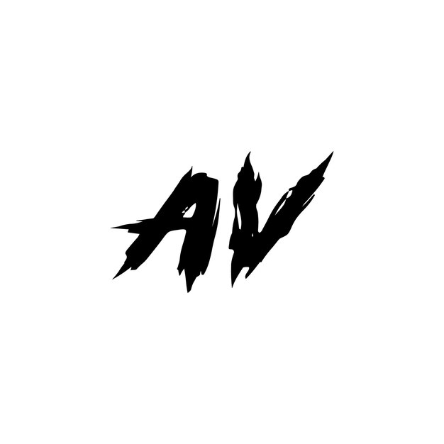 AV Monogram Logo Design letter tekst naam symbool monochroom logo alfabet karakter eenvoudig logo