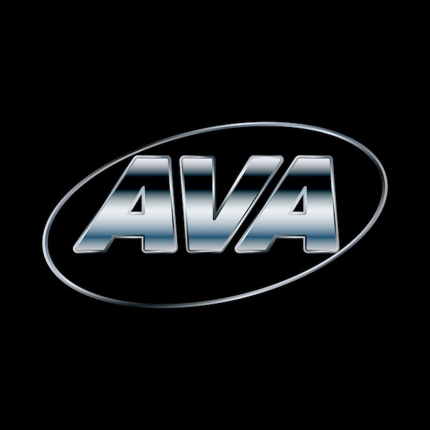 Овальный металлический цветовой символ AVA