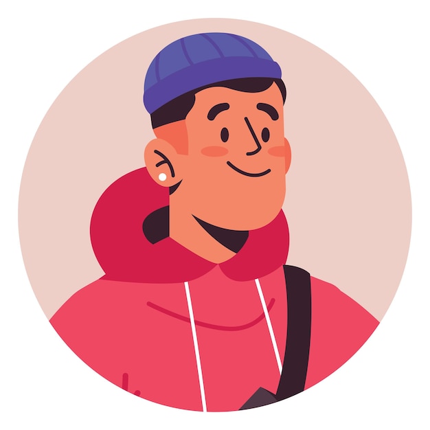 An avatar icon illustration of a man