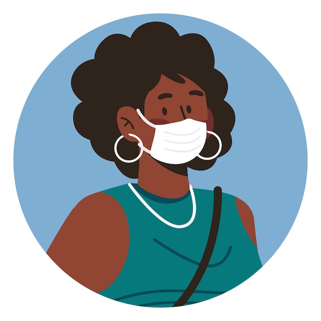 An avatar icon illustration of a woman