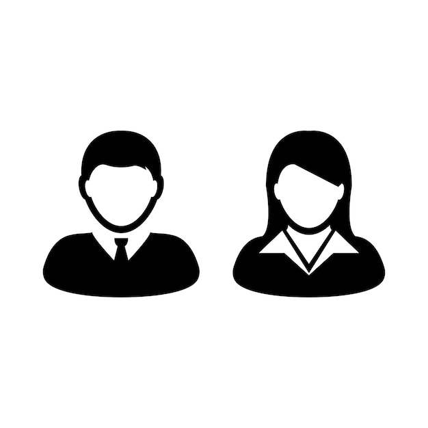 Avatar icon vector male and female user person profile symbol