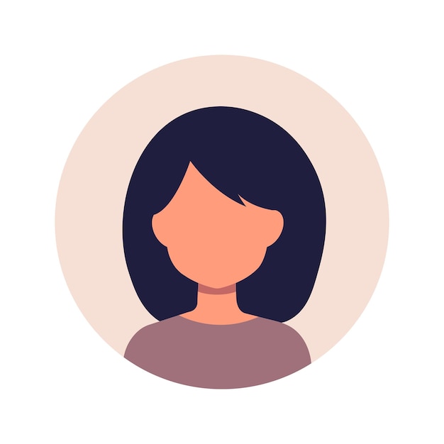 Free: Female Avatar Icon Vector Illustration 