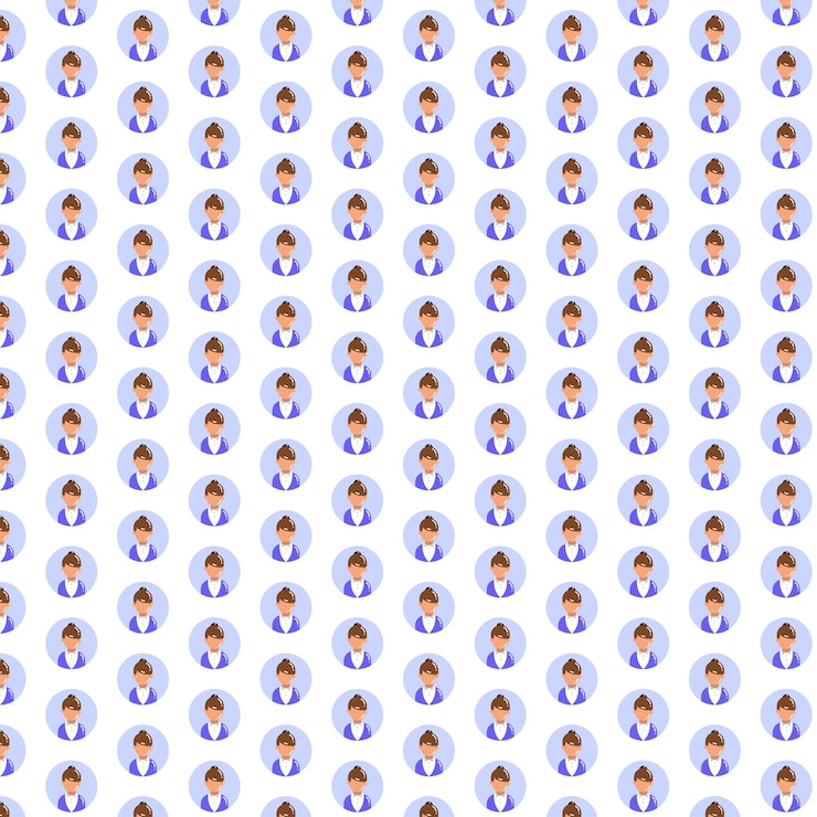 Vector avatar illustration pattern design and wallpaper art