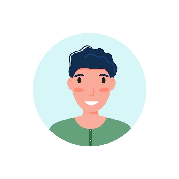 Avatar man. Flat design people characters. Vector illustration eps 10