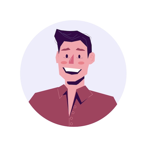 Avatar of office worker in the cartoon style This striking illustration of an office mans avatar