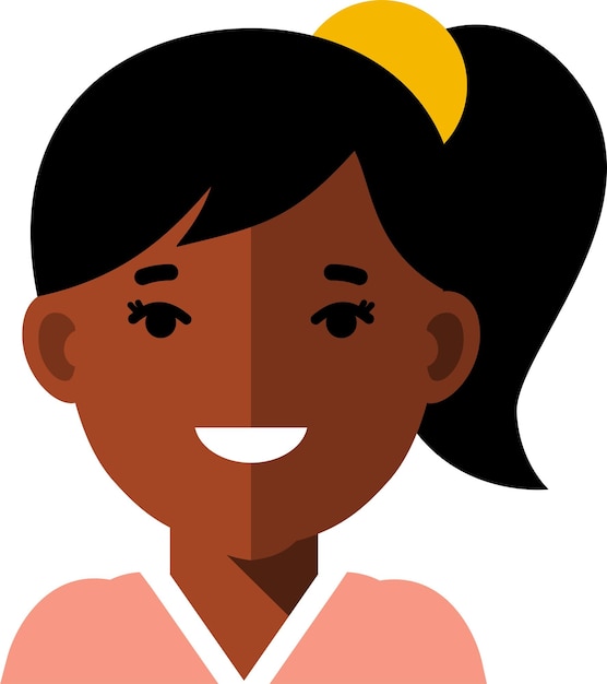 Avatar portrait of elementary student black african american girl