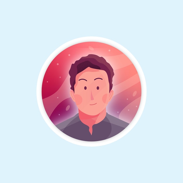 Vector avatar profile colorful illustration 2