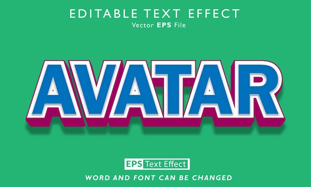 Vector avatar text effect