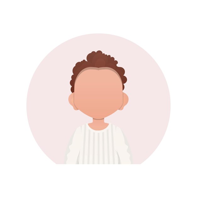 Avatar van een schattige kleine babyjongen geïsoleerd Cartoon stijl Vector illustratie