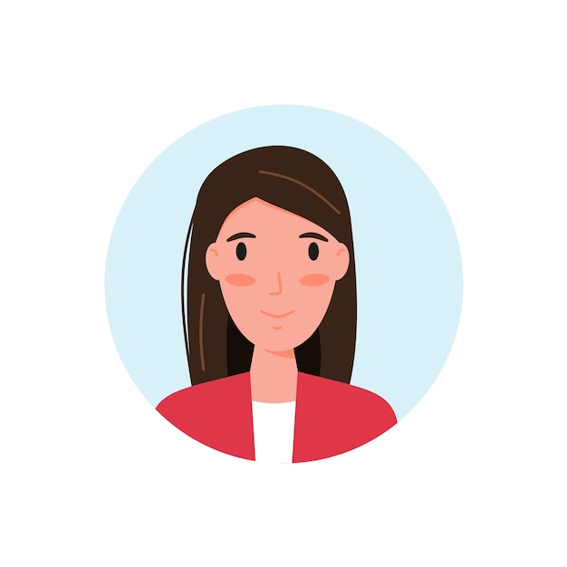 Avatar vrouw. Platte ontwerp mensen karakters. Vector illustratie eps 10