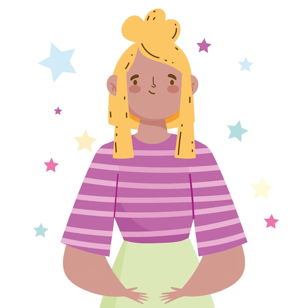 avatar woman with blond hair   design