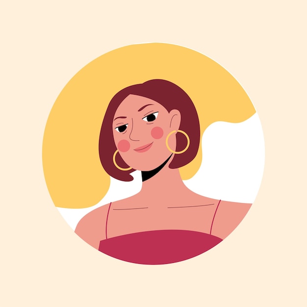 Vector avatar of young person in the cartoon style this illustration masterfully combines design elements