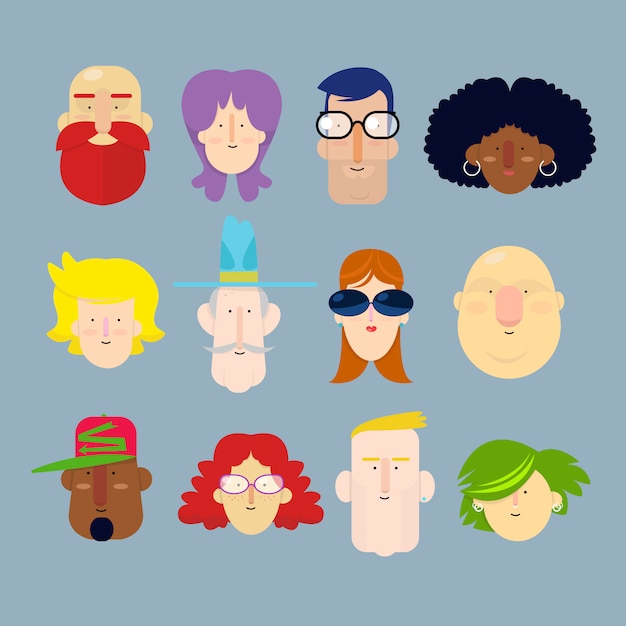 Vector avatars collection