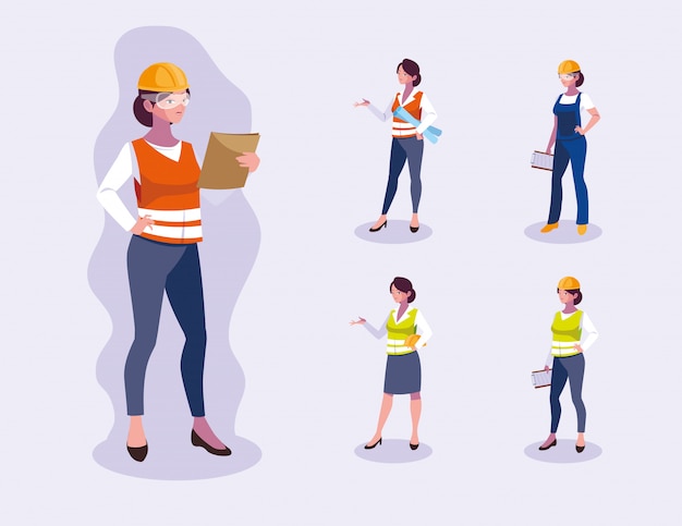 Vector avatars set of professional workers