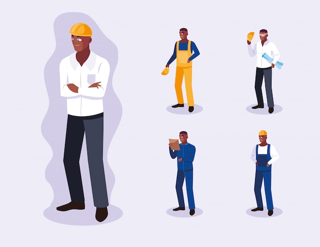 Avatars set van professionele werknemers