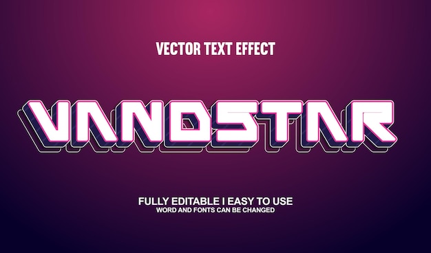 Avenue 3d editable text effect modern pattern style