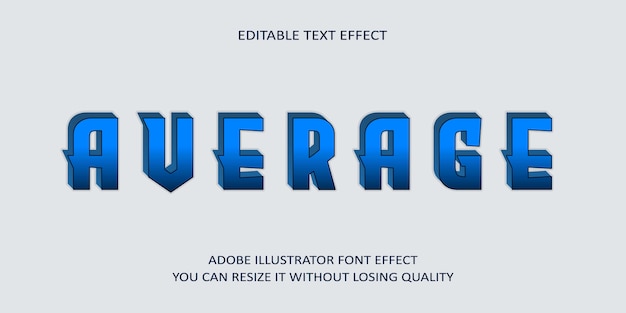 Average  text font effect