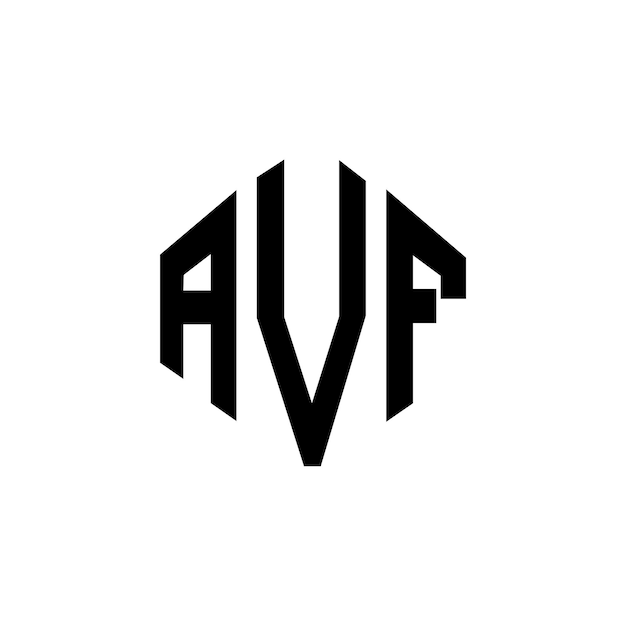 Vettore avf letter logo design with polygon shape avf polygon and cube shape logo design avf hexagon vector logo template colori bianco e nero avf monogramma business e logo immobiliare