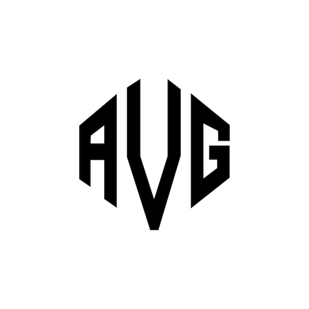 AVG letter logo ontwerp met veelhoek vorm AVG veelhoek en kubus vorm logo ontwerp AVG zeshoek vector logo sjabloon witte en zwarte kleuren AVG monogram bedrijf en vastgoed logo