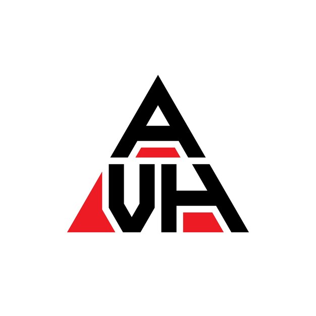 AVH driehoek letter logo ontwerp met driehoek vorm AVH drieHoek logo ontwerp monogram AVH drie hoek vector logo sjabloon met rode kleur AVH drie Hoek logo eenvoudig elegant en luxueus logo