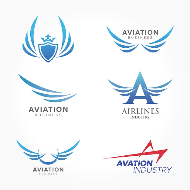 Aviation business symbol collections