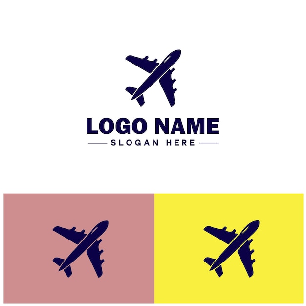 aviation icon Aeronautics Flight Air travel flat logo sign symbol editable vector