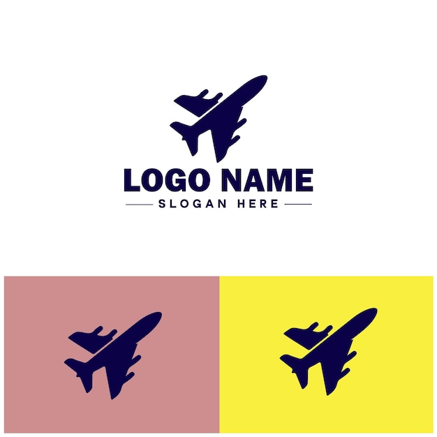 aviation icon Aeronautics Flight Air travel flat logo sign symbol editable vector