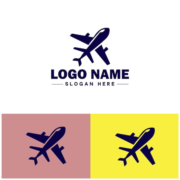 aviation icon Aeronautics Flight Air travel flat logo sign symbol editable vector