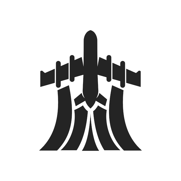 航空ロゴ テンプレート分離されたブランド アイデンティティ アイコン抽象的なベクトル グラフィック
