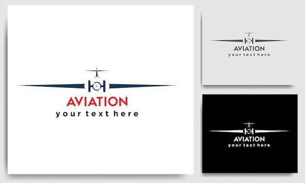 Vector aviation school academy flight logo template design vector