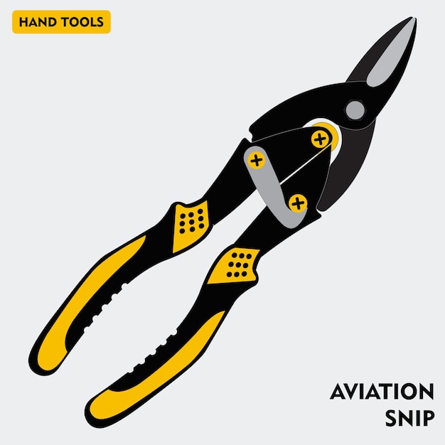 Aviation snip aka iron scissor vectorillustratie