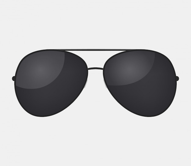 Vector aviator police isolated sunglasses .