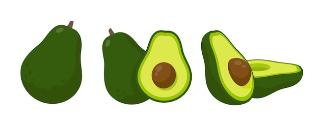 Разрезанный пополам авокадо Здоровое питание для вегетарианцев