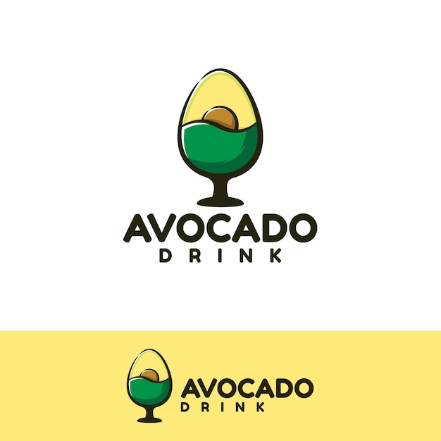 Avocado drankje kunst illustratie