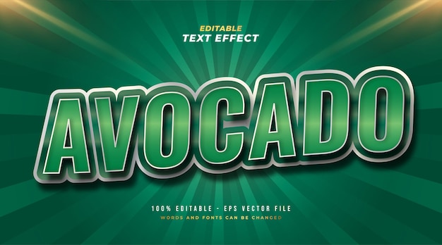 Avocado Editable Text Style Effect