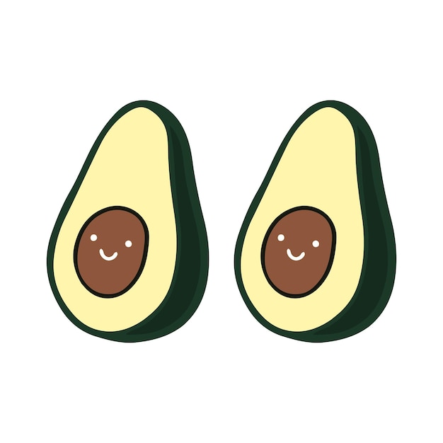 Avocado emoticons