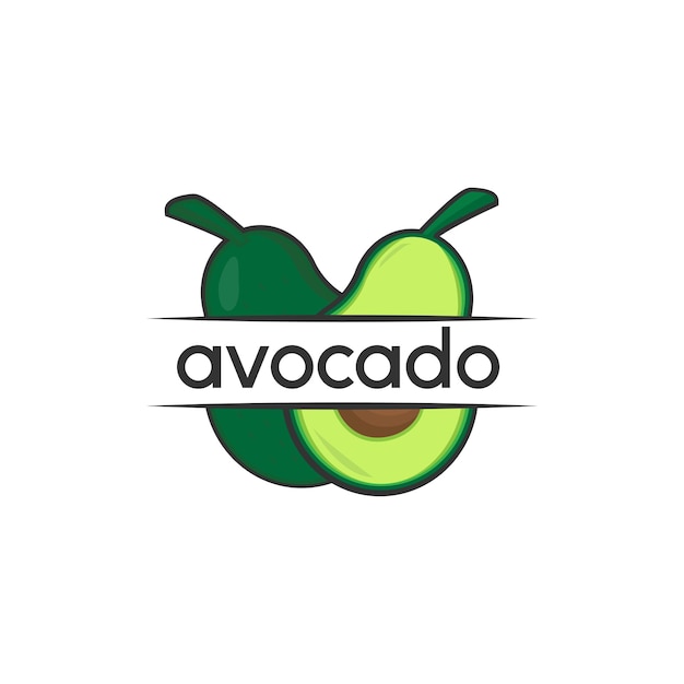 Vettore di progettazione creativa del frutto dell'avocado