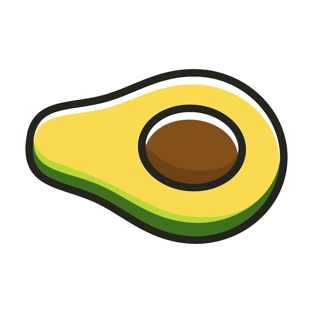 Avocado fruit icon sign and symbol on trendy design for design and print